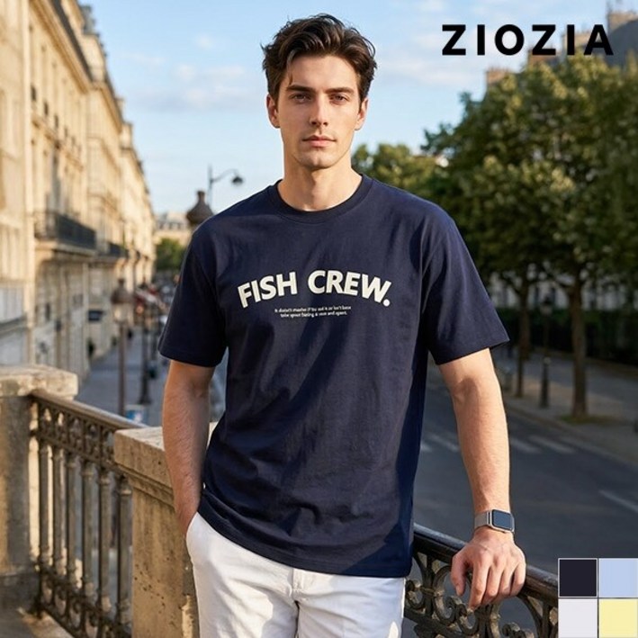 지오지아 코튼 100 데일리 반팔 티셔츠 C ABC2TR3182 C