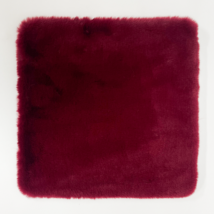 캠핑 극세사 페이크 퍼 논슬립 사각 털 방석