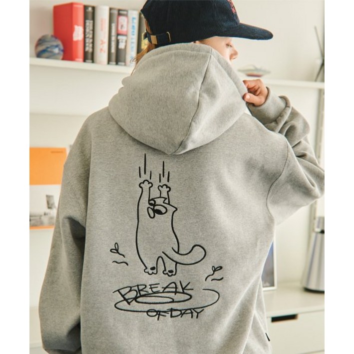 꼼파뇨 CPGN STUDIO 넌슬립 자수 후드 그레이 C21AW59 267294