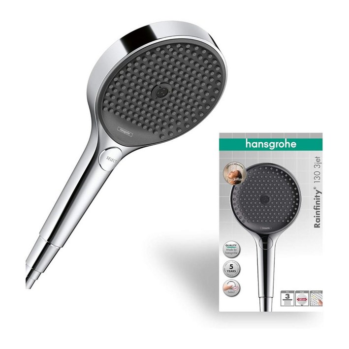 [독일]hansgrohe Rainfinity 한스 그로헤 레인 샤워 헤드 3 Jet Types