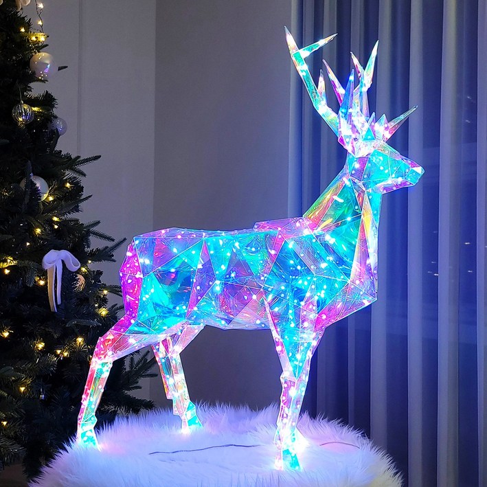 더라임코리아 크리스마스 대형 루돌프 장식 조명, 단품, 1개