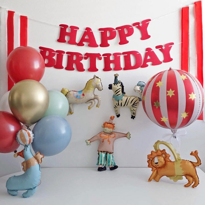 서커스 생일 파티 풍선 가랜드 세트