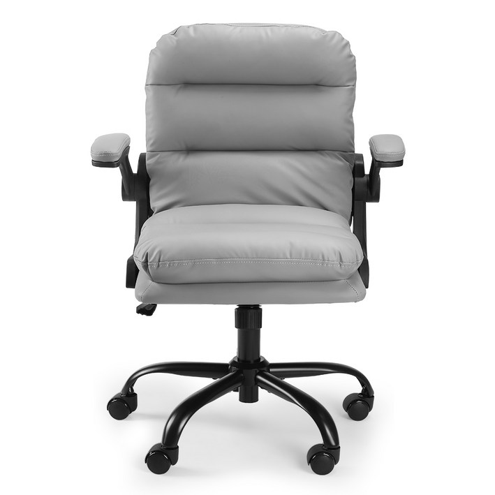 JOMEED 가죽의자 사무용 공부용 사무실 학생 컴퓨터 케이밍 인테리어의자 책상 의자 높이 조절 팔걸이 조절 가능 편한 의자 부드러운 이중 쿠션 모던한 디자인 튼튼한 바퀴 틸팅