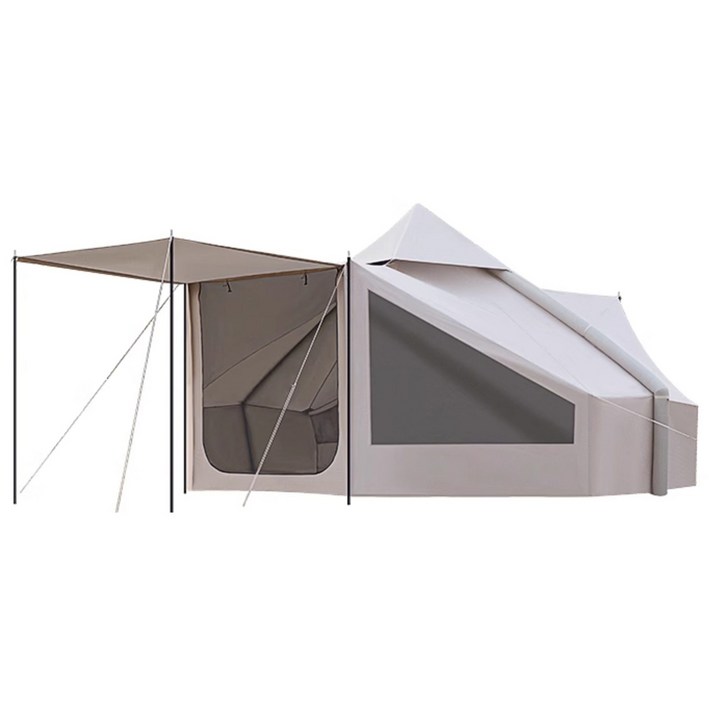 캠벨로 대형 에어텐트 원터치 그늘막 돔텐트 옥타곤 캠핑 자동 모기장 이너 경량 여름 사계절, 5~8인용, 카키색