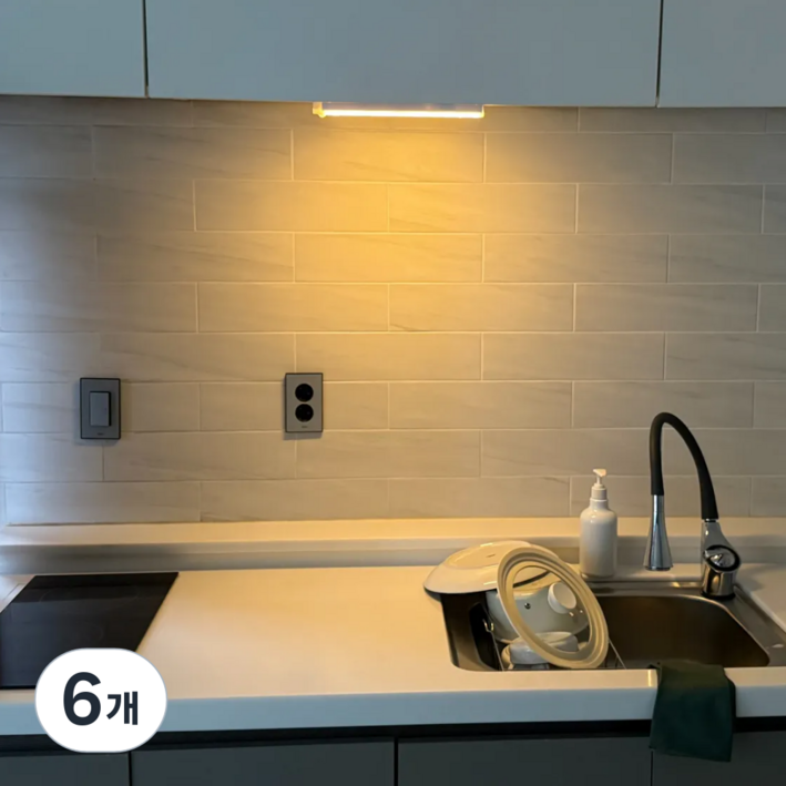 TM 무선 LED 모션 센서등 무타공 화장실 신발장 베란다 현관 침실 주방 직부등 웜화이트 30cm, 6개, 웜 화이트(30cm)