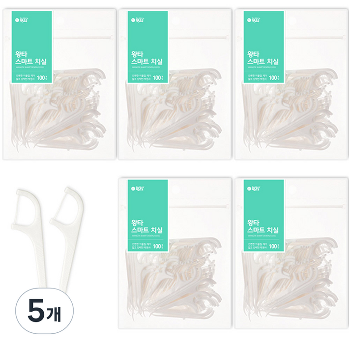왕타 스마트 치실, 75mm, 500개입, 5개 왕타 스마트 치실, 75mm, 500개입, 5개