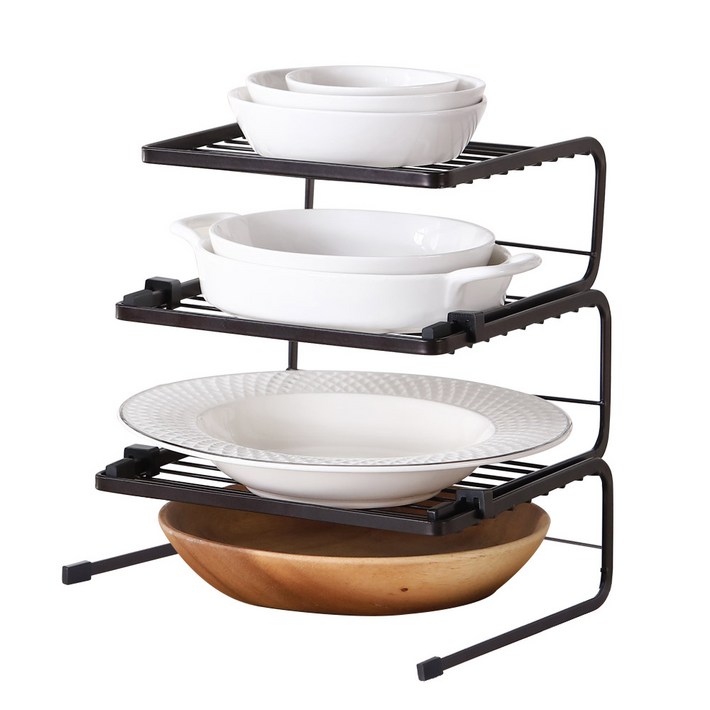 토프 인테리어 주방 싱크대 접시 정리대 3단