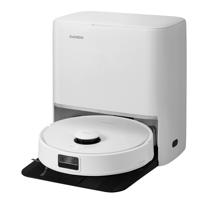 쿠쿠 파워클론 AI 올인원 스테이션 고온세척 로봇청소기 CRVCBNLAC0520W