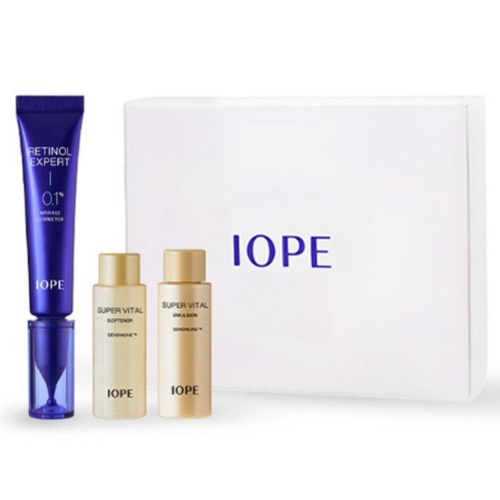 아이오페 NEW 레티놀 엑스퍼트 0.1 링클 코렉터 30ml 슈퍼바이탈 에멀젼 18ml 소프너 18ml 쿠팡 기획세트, 1세트