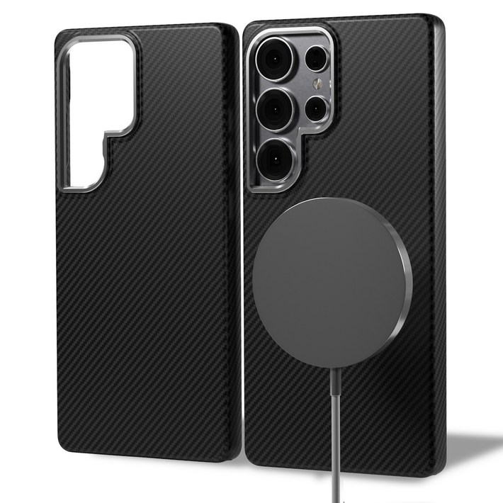 하이온 카본 무드 메탈라인 맥세이프 하드 휴대폰 케이스