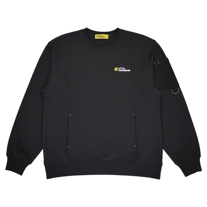 유틸웍스 남녀공용 소매 포켓 맨투맨 UUCCMTE37006