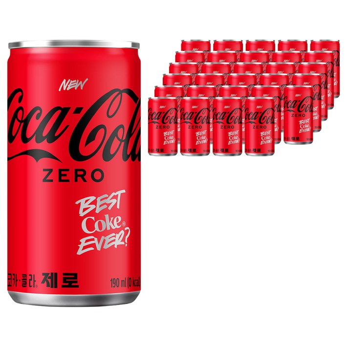 코카콜라 제로, 190ml, 30개