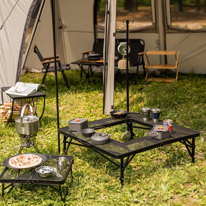아이두젠 아웃도어 접이식 메쉬 화로대 BBQ 테이블 이너테이블 세트