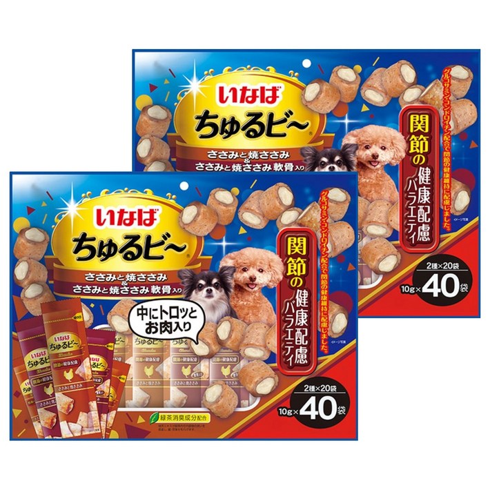 이나바 강아지 간식 츄르비 40P
