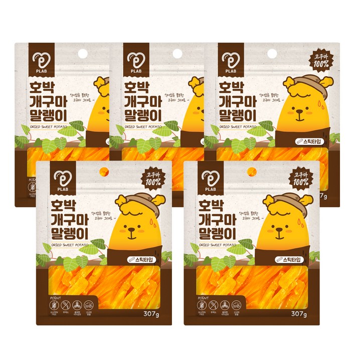 피랩 호박개구마 말랭이 스틱 고구마 강아지 간식, 고구마, 5개