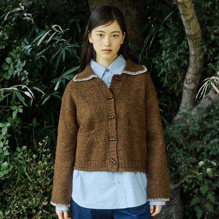 꼬모니노즈 여성용 W BOUCLE SWEATER CARDIGAN WN246THSCZ23