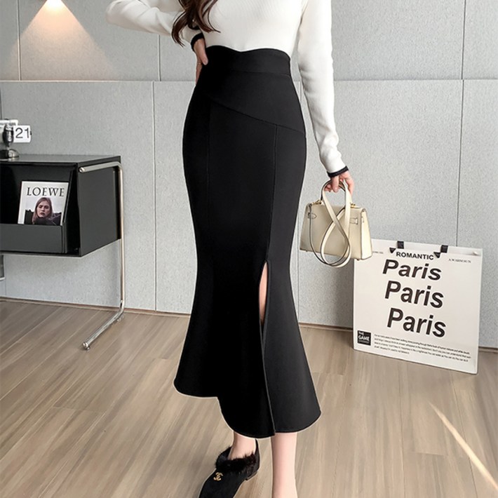 포플러앤씨 여성용 랜디포이 머메이드 트임 스커트 P26SPSK012019