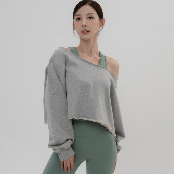 빈티지 오프숄 크롭 맨투맨 빈티지 오프숄 크롭 맨투맨