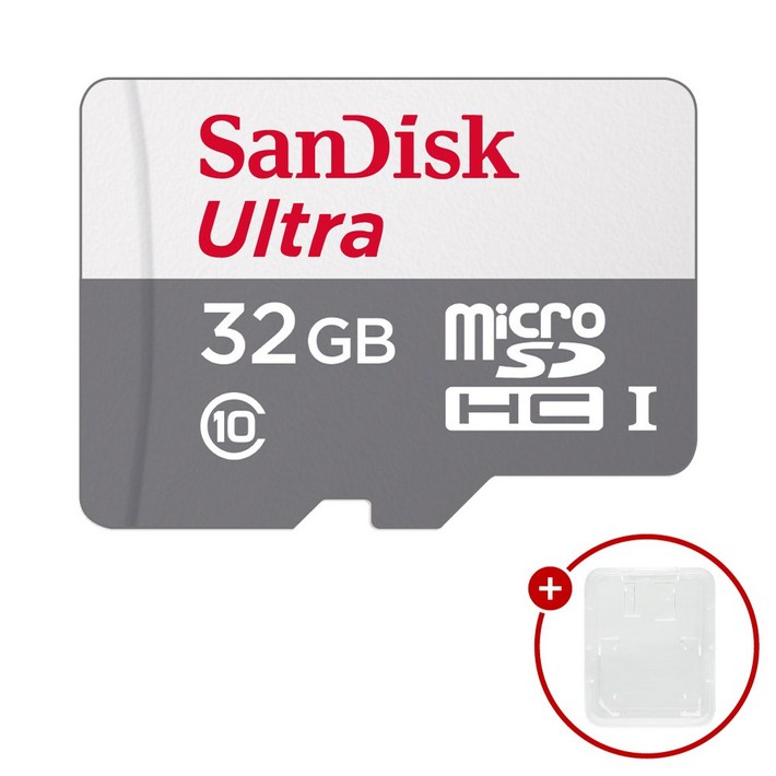 샌디스크 마이크로SD카드 울트라 SDSQUNR32GB  SD카드 케이스