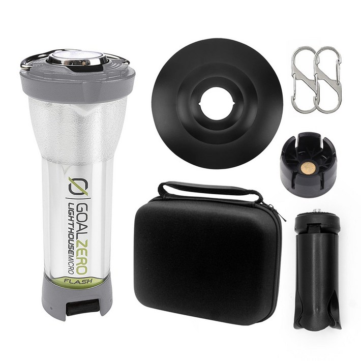 골제로 라이트하우스 마이크로 랜턴 그레이 에디션 싱글 키트 캠핑 패키지, 1개, 그레이