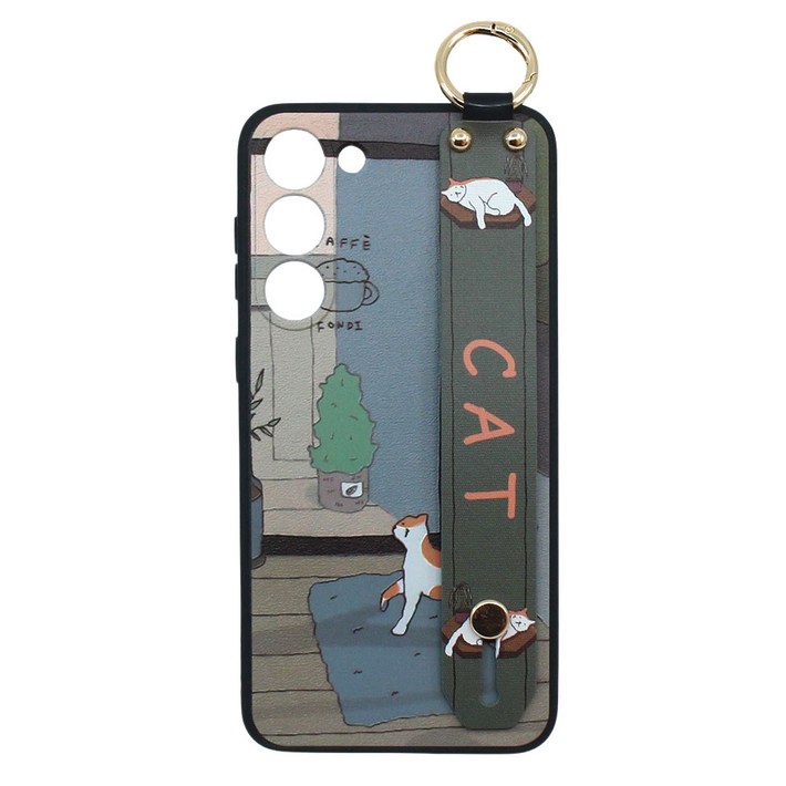 신서엔코 갤럭시S21케이스 갤럭시S21플러스케이스 갤럭시S21울트라케이스 Galaxy Phone Case SCS1533 일러스트 핸드 스트랩 케이스