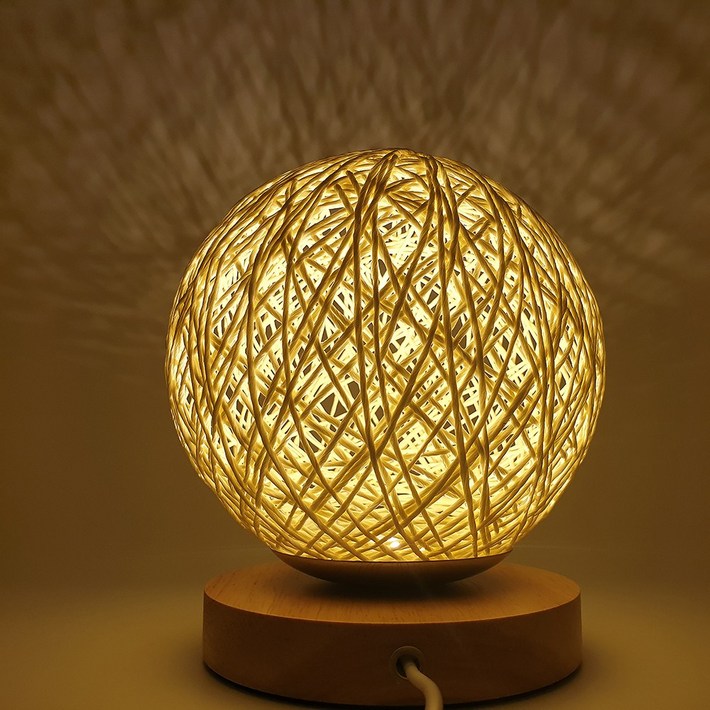 LED 라탄 등나무 무드등 카페 감성인테리어 간접조명 수유등 달무드등 취침등