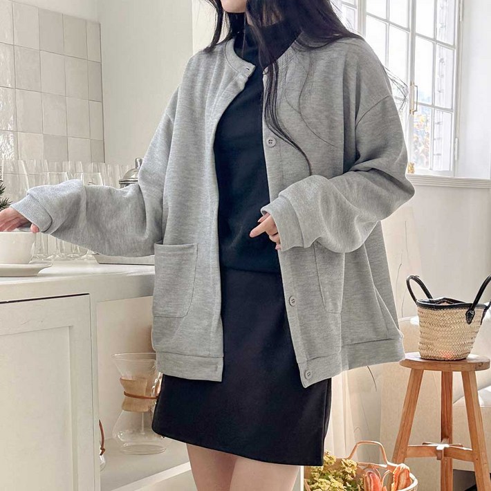 데일리 루즈핏 오버핏 박시 기본 가디건