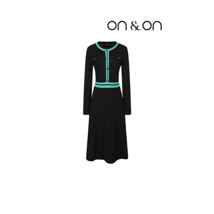 온앤온 배색 단추 장식 니트 원피스JK2MO329 720649