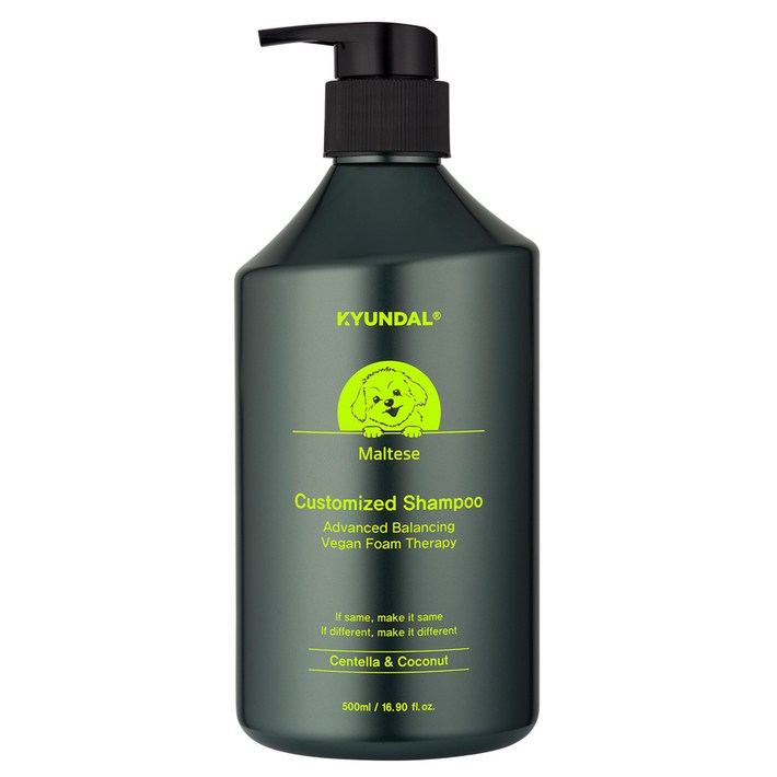 견달 말티즈 전용 어드밴스드 밸런싱 커스터마이즈드 강아지 천연 저자극 애견 샴푸 린스 겸용, 1개, 500ml