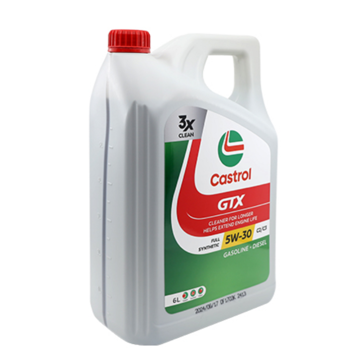 캐스트롤 GTX SP C3 가솔린 디젤 LPG 겸용 엔진오일 5W30 6L, 6L, 1개, 5w30