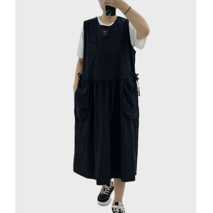 미시108 여성브이백원피스 6699까지 빅사이즈 나시 롱 치마 바스락 바람막이 중년여성 캐주얼 자체제작 국산