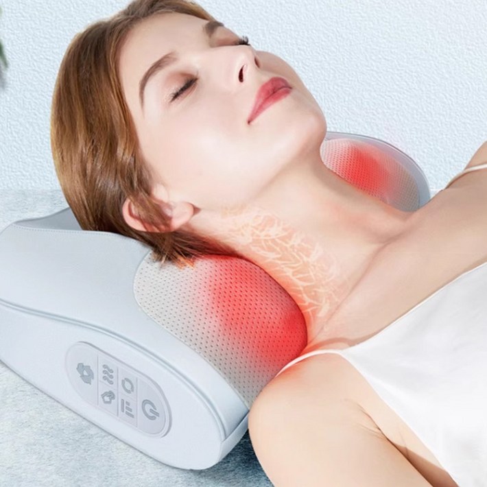 굿럭바디 목마사지기 목 안마 베개 무선 충전 온열 마사지기