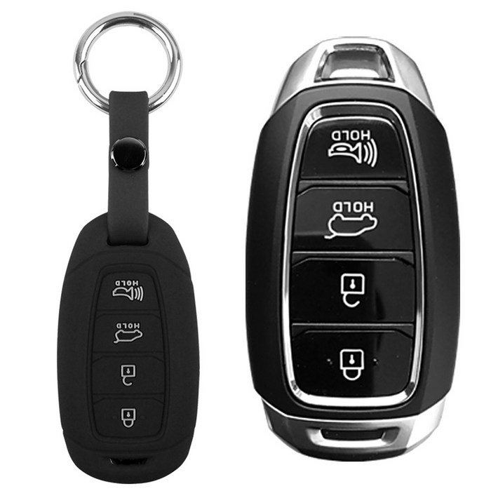 더조은셀러 현대 싼타페tm 2018 그랜져ig 신형i30 코나 호환 스마트키 키링키홀더 실리콘 케이스 key03 키홀더