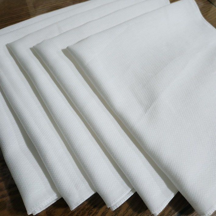 국산 순면 무형광 빅사이즈 50x50cm 엠보면 무지 손수건 10장