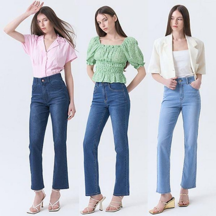 뱅뱅 25년 여성 썸머 라이크라 데님팬츠 3종