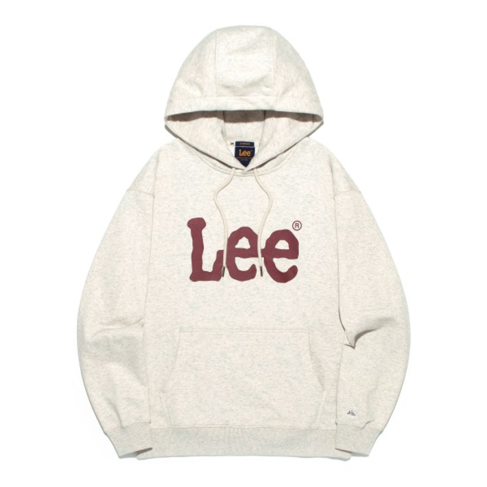 매장정품 리 LEE 빅 트위치 로고 후드 티셔츠 오트밀 LE2503HD01OT 463567