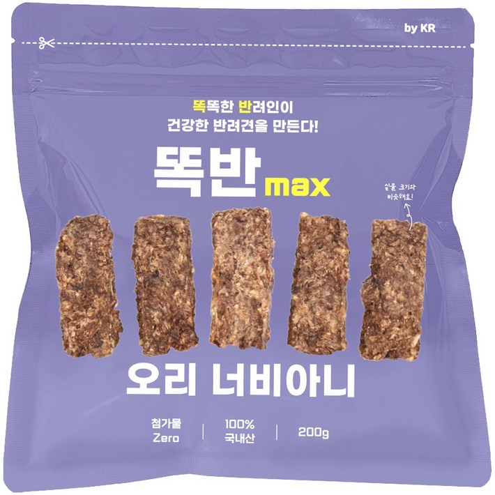 똑반max 오리 너비아니 국내산 강아지 수제간식, 1개, 200g, 오리 똑반max 오리 너비아니 국내산 강아지 수제간식, 1개, 200g, 오리