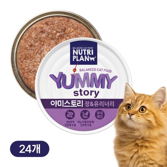 뉴트리플랜 야미스토리 90g 24캔 유통기한 임박  26년 2월