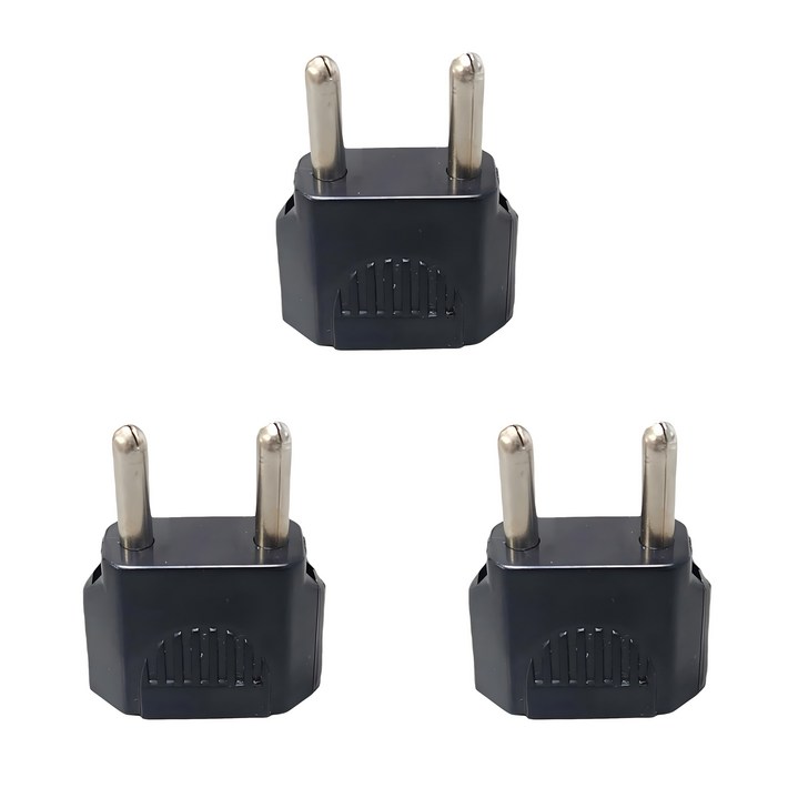 변환 플러그 돼지코 어댑터, 3개, 흑색, 4.2cm 변환 플러그 돼지코 어댑터, 3개, 흑색, 4.2cm