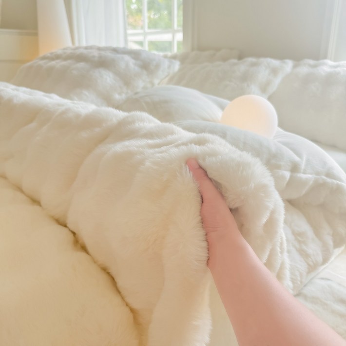 루미숨 자가발열 토끼털 극세사 양면 두꺼운 이불