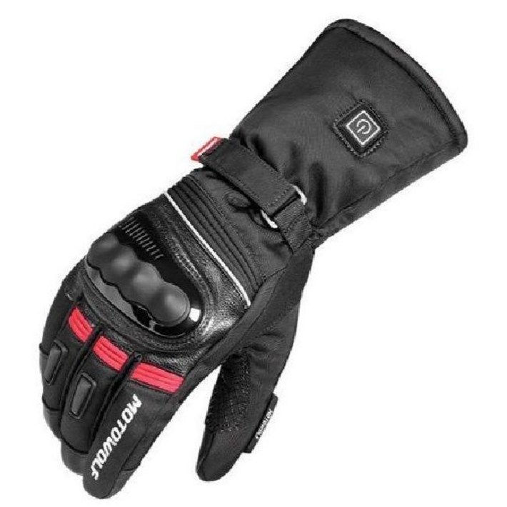 따뜻핸즈 손끝까지 따뜻한 장갑 오토바이 방한 열선 가죽 바이크 발열 무선 라이더 자전거 배달 겨울 레이싱, 블랙레드마스크증정