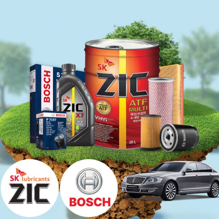 체어맨WH08 CW600CW700 가솔린 엔진오일세트 지크 X7 5W30미션오일 20L