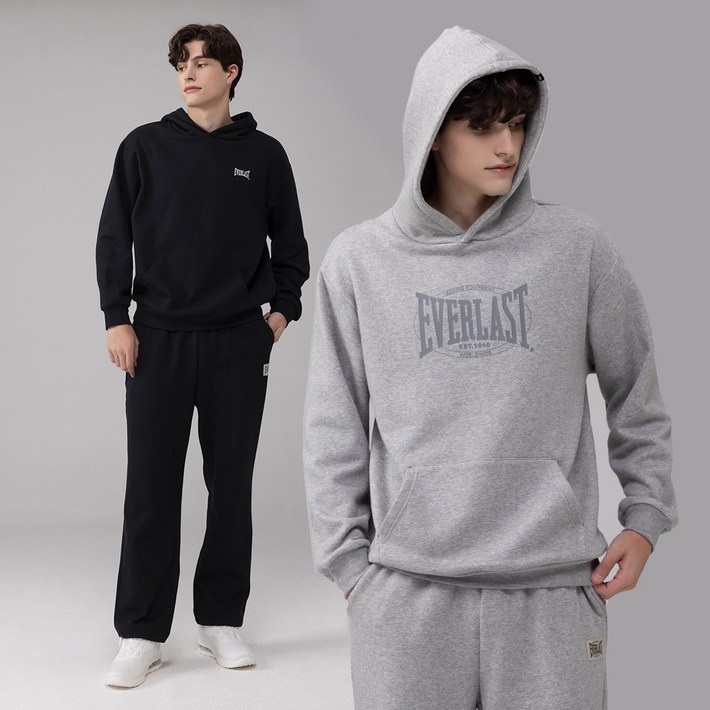 에버라스트 남자 기모 운동복 세트 후드티  일자팬츠