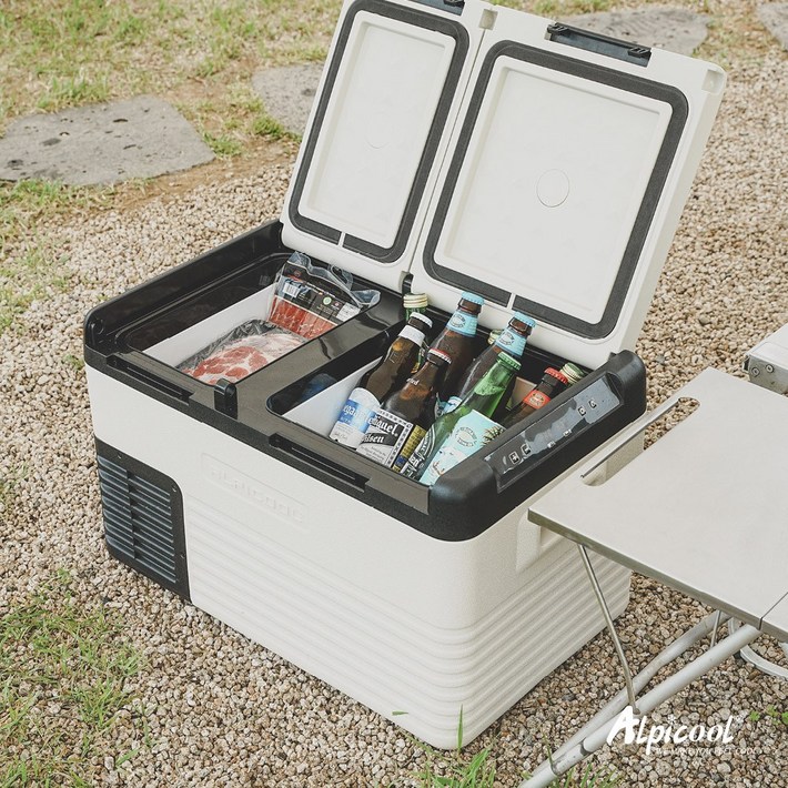 코오롱 공식판매 알피쿨 25L 33L 코오롱 정품 차량용냉장고 캠핑냉장고 L35 L45 차량용 냉동고 이동식 차박, L35