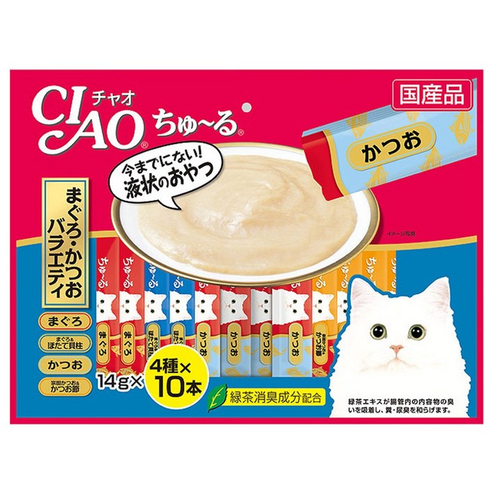 챠오츄르 고양이 간식, 참치&가다랑어, 560g, 1개