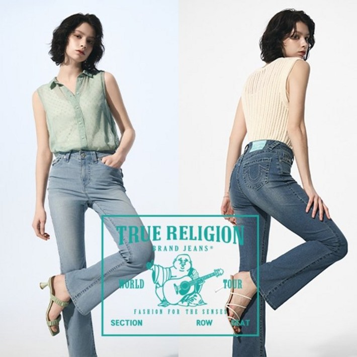 쇼핑엔티 프리미엄 트루릴리전 25SS 최신상 라이크라X쿨맥스 썸머 데님 팬츠 2종, 여성