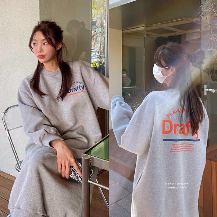 핏몬 여성 오버핏 포켓 맨투맨원피스 빅사이즈 기모 롱 원피스 그레이 핏몬 여성 오버핏 포켓 맨투맨원피스 빅사이즈 기모 롱 원피스 그레이