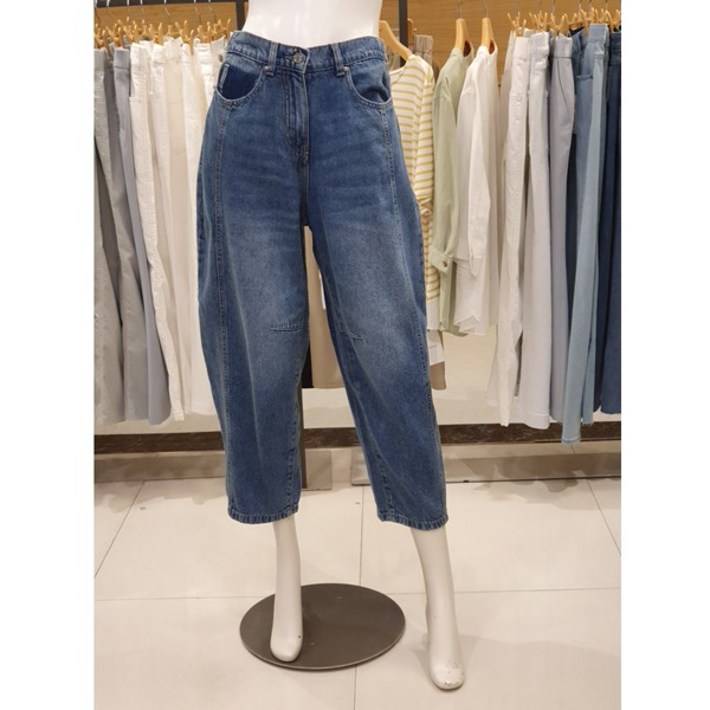 요하넥스 백밴딩 배기핏 데님 팬츠 B5B5PQ61