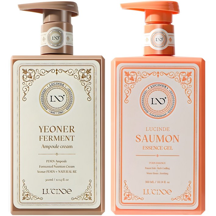 뤼산드 PDRN 연어 콜라겐 생성 재생 탄력 보습 수분 크림 핵폭탄 시너시 올인원 반반 젤 로션 세트, 1세트, 600ml