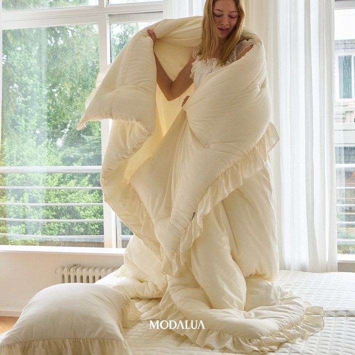 공식인증 에그룸 하이엔드 텐셀모달100 프릴 차렵이불 4color